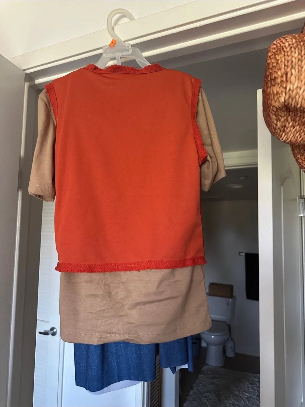 Onepiece Red Vest and Tan Shirt Kids Halloween Costume